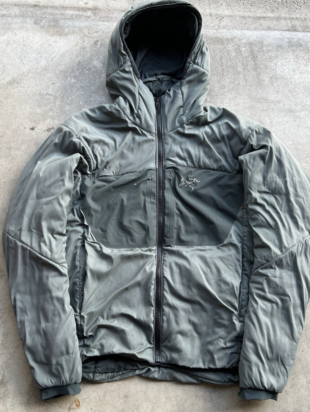 Arc'teryx Men's Proton AR Hoody Jacket Large L Boreal Green 2016 Grey